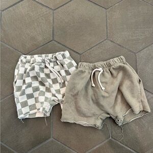 Childhoods Checkered and Solid Boy Shorts Set
